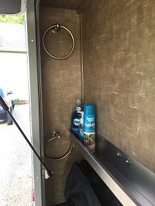 RV Outdoor Kitchen Mods Towel Ring And Spice Rack