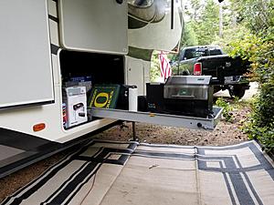 rv travel trailers with outdoor kitchens