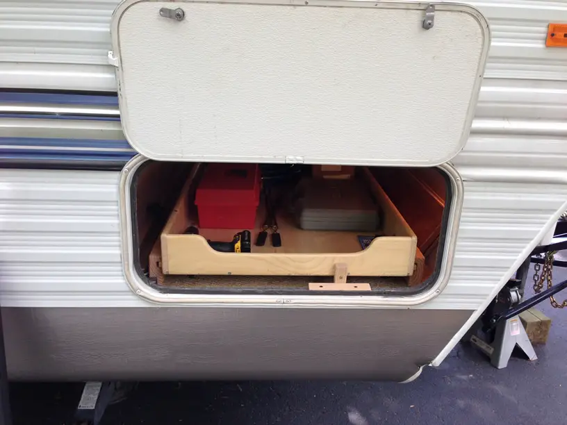 DIY RV Slide Out Storage Trays with VADANIA drawer slides