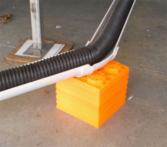 RV Leveling Blocks Homemade RV Sewer Hose Support