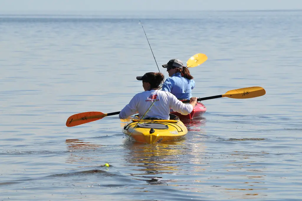 two person fishing kayak