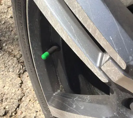 what do green caps on tires mean