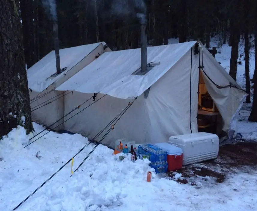 winter stove tent