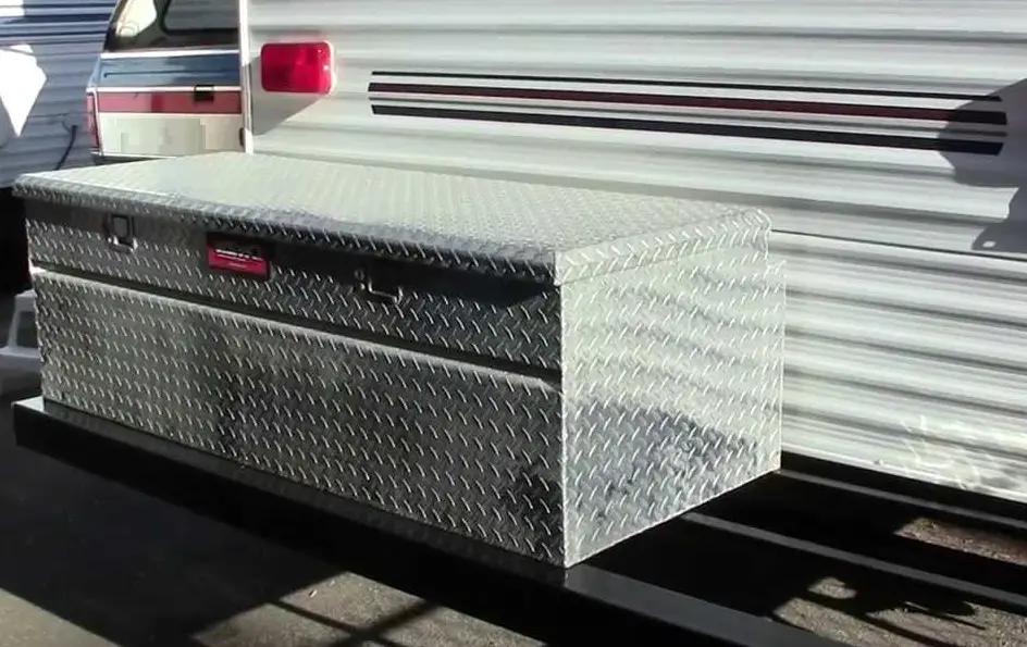 Rear-Mounted Bumper Storage Box For Travel Trailers