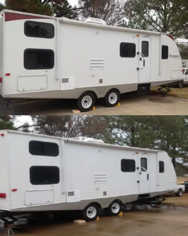rv decal removal before and afte