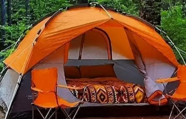 tent with air mattress camping