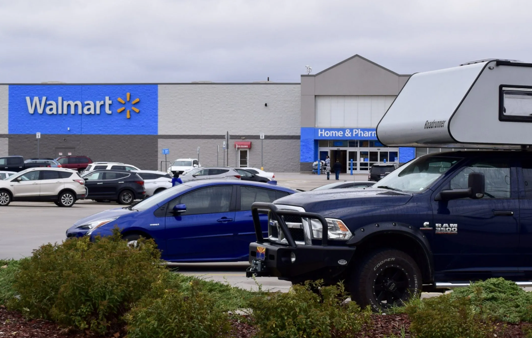 Can You Camp In A Walmart Parking Lot The Fun Outdoors   Camper Truck In Walmart Parking Lot 