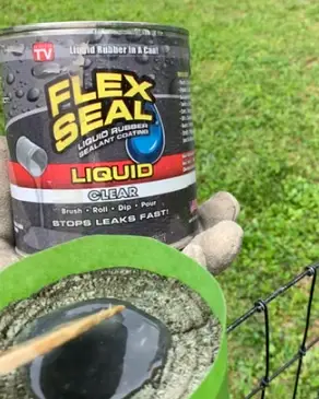 flex seal to fix fence post
