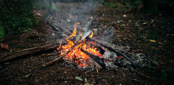 primitive campfire