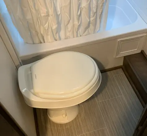 rv toilet near shower