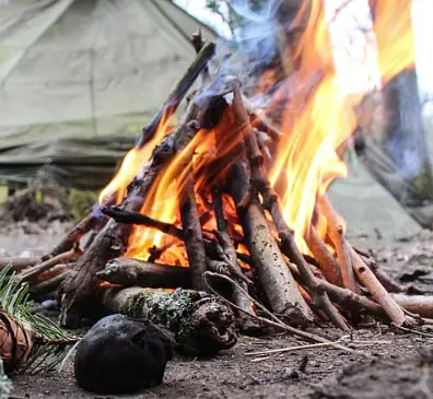 teepee campfire