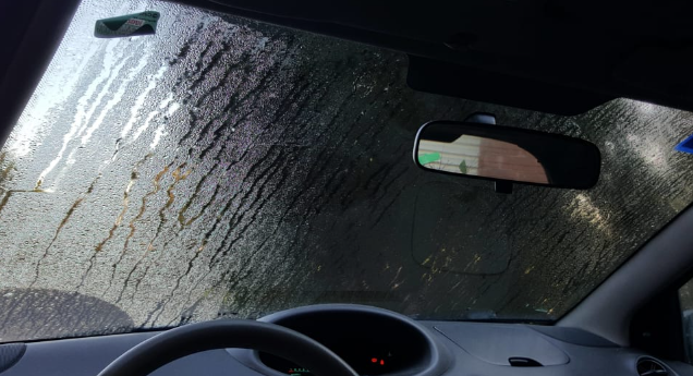 windshield inside fog