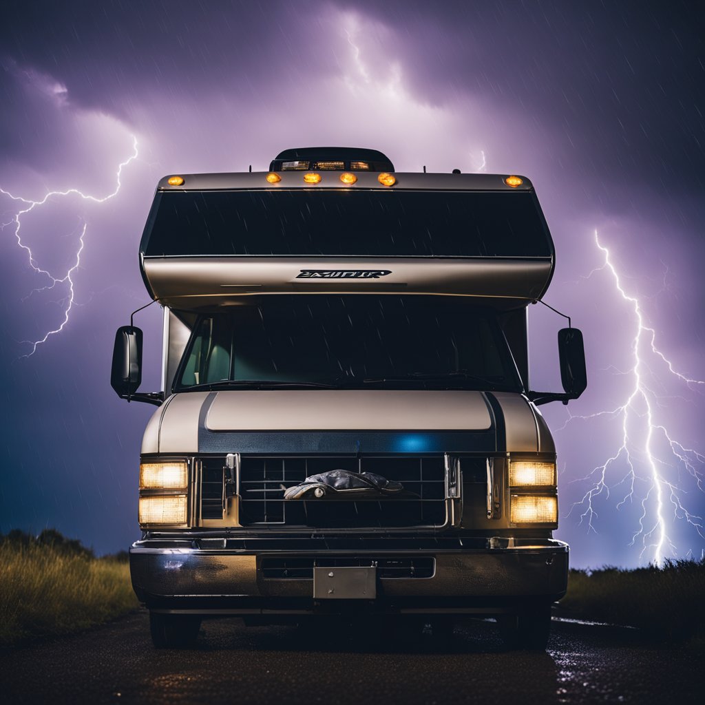 rv in a thunderstorm