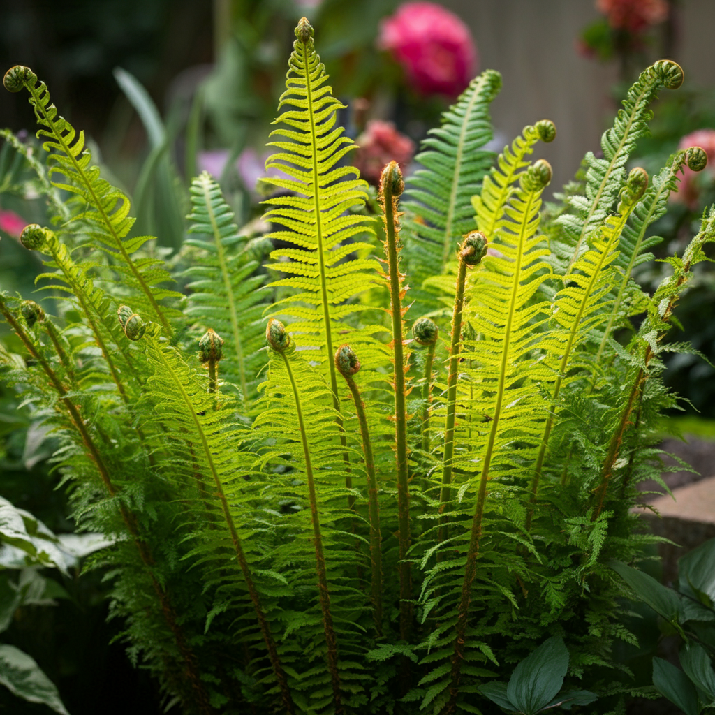 asparagus fern plant growing in a garden