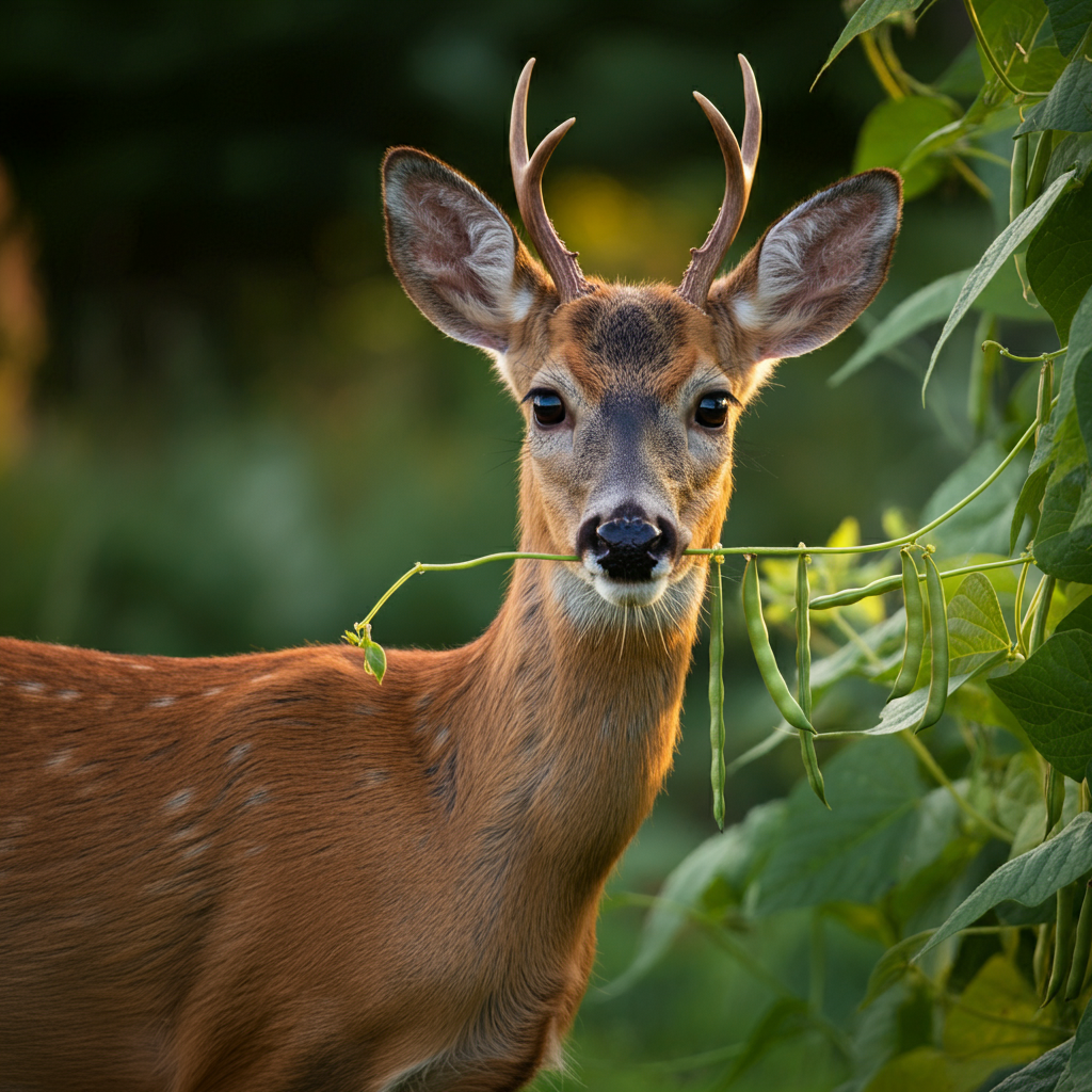 do deer eat bean plants